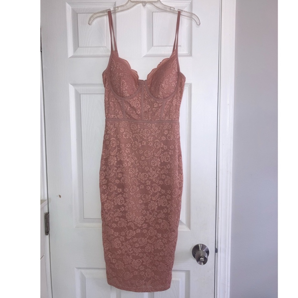Pink midi dress